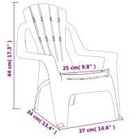 vidaXL Trädgårdsstolar 2 st för barn röd 37x34x44 cm PP träutseende - Bild 8