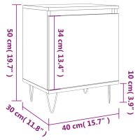 vidaXL Sängbord 2 st sonoma-ek 40x30x50 cm konstruerat trä - Bild 12