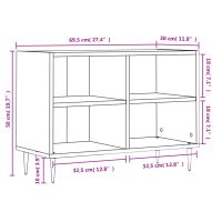 vidaXL Tv-bänk vit högglans 69,5x30x50 cm konstruerat trä - Bild 9