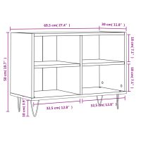 vidaXL Tv-bänk vit 69,5x30x50 cm konstruerat trä - Bild 9