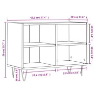 vidaXL Tv-bänk vit högglans 69,5x30x50 cm konstruerat trä - Bild 9