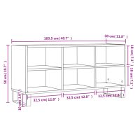 vidaXL Tv-bänk vit högglans 103,5x30x50 cm konstruerat trä - Bild 9