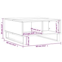 vidaXL Soffbord vit 60x60x30 cm konstruerat trä - Bild 9