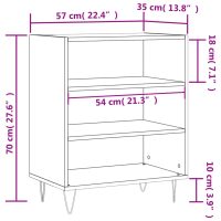 vidaXL Förvaringshylla vit högglans 57x35x70 cm konstruerat trä - Bild 9