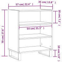 vidaXL Förvaringshylla svart 57x35x70 cm konstruerat trä - Bild 9