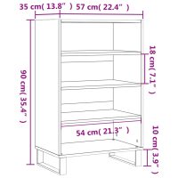 vidaXL Högskåp sonoma-ek 57x35x90 cm konstruerat trä - Bild 9