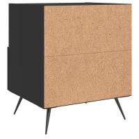 vidaXL Sängbord 2 st svart 40x35x47,5 cm konstruerat trä - Bild 9