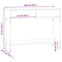 vidaXL Konsolbord svart 100x34,5x75 cm konstruerat trä - Bild 11