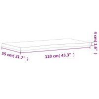 vidaXL Bordsskiva 110x(50-55)x4 cm massivt bokträ - Bild 8