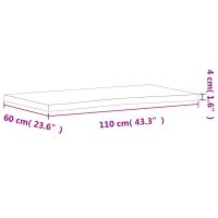 vidaXL Bordsskiva 110x(55-60)x4 cm massivt bokträ - Bild 8