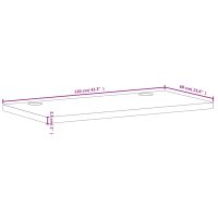 vidaXL Bordsskiva 110x60x2,5 cm massivt bokträ - Bild 7