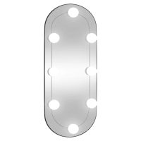 vidaXL Väggspegel med LED-belysning 25x60 cm glas oval - Bild 2