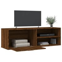 vidaXL Tv-bänk brun ek 120x34x37 cm konstruerat trä - Bild 3