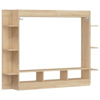 vidaXL Tv-hylla sonoma-ek 152x22x113 cm konstruerat trä - Bild 6