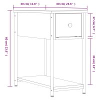 vidaXL Sängbord 2 st svart 30x60x60 cm konstruerat trä - Bild 12