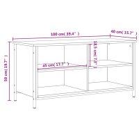 vidaXL Tv-bänk sonoma-ek 100x40x50 cm konstruerat trä - Bild 8