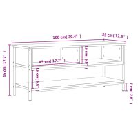 vidaXL Tv-bänk svart 100x35x45 cm konstruerat trä - Bild 9