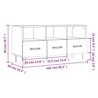 vidaXL Tv-bänk svart 102x36x50 cm konstruerat trä - Bild 12