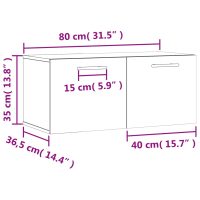 vidaXL Väggskåp svart 80x36,5x35 cm konstruerat trä - Bild 12