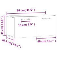 vidaXL Väggskåp vit 80x36,5x35 cm konstruerat trä - Bild 12