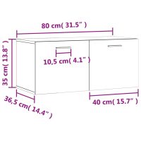 vidaXL Väggskåp vit högglans 80x 36,5x35 cm konstruerat trä - Bild 12