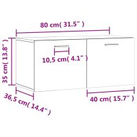 vidaXL Väggskåp betonggrå 80x36,5x35 cm konstruerat trä - Bild 12