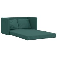 vidaXL Golvbäddsoffa 2-i-1 mörkgrön 112x174x55 cm tyg - Bild 2