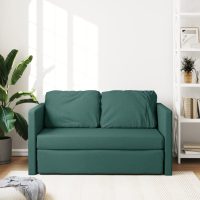 vidaXL Golvbäddsoffa 2-i-1 mörkgrön 112x174x55 cm tyg - Bild 3