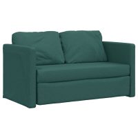 vidaXL Golvbäddsoffa 2-i-1 mörkgrön 112x174x55 cm tyg - Bild 4