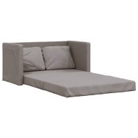 vidaXL Golvbäddsoffa 2-i-1 taupe 112x174x55 cm tyg - Bild 2