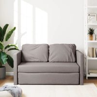 vidaXL Golvbäddsoffa 2-i-1 taupe 112x174x55 cm tyg - Bild 3