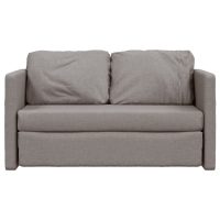 vidaXL Golvbäddsoffa 2-i-1 taupe 112x174x55 cm tyg - Bild 5