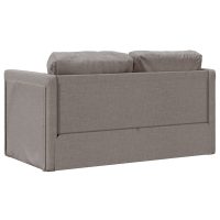 vidaXL Golvbäddsoffa 2-i-1 taupe 112x174x55 cm tyg - Bild 7