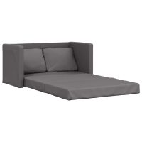 vidaXL Golvbäddsoffa 2-i-1 grå 112x174x55 cm konstläder - Bild 2