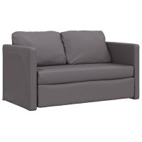 vidaXL Golvbäddsoffa 2-i-1 grå 112x174x55 cm konstläder - Bild 4