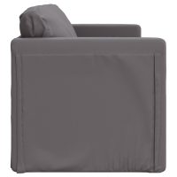 vidaXL Golvbäddsoffa 2-i-1 grå 112x174x55 cm konstläder - Bild 6