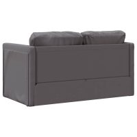 vidaXL Golvbäddsoffa 2-i-1 grå 112x174x55 cm konstläder - Bild 7