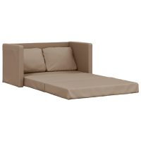 vidaXL Golvbäddsoffa 2-i-1 cappuccino 112x174x55 cm konstläder - Bild 2