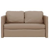 vidaXL Golvbäddsoffa 2-i-1 cappuccino 112x174x55 cm konstläder - Bild 5