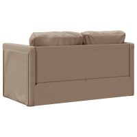 vidaXL Golvbäddsoffa 2-i-1 cappuccino 112x174x55 cm konstläder - Bild 7