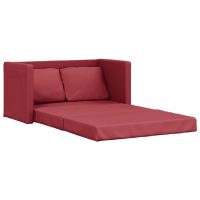 vidaXL Golvbäddsoffa 2-i-1 vinröd 112x174x55 cm konstläder - Bild 2