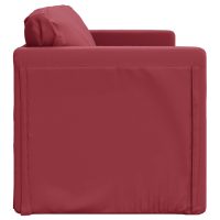 vidaXL Golvbäddsoffa 2-i-1 vinröd 112x174x55 cm konstläder - Bild 6