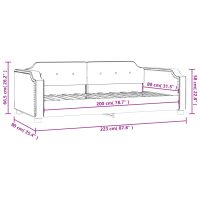 vidaXL Dagbädd mörkgrå 80x200 cm tyg - Bild 8