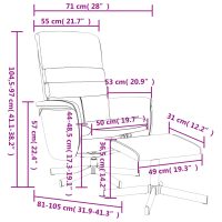 vidaXL Reclinerfåtölj med fotpall svart konstläder - Bild 9