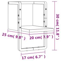 vidaXL Vägghylla med stänger sonoma-ek 20x25x30 cm - Bild 8