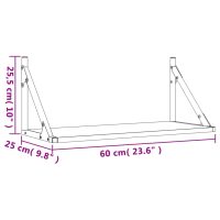 vidaXL Vägghyllor 2 st svart 60x25x25,5 cm konstruerat trä - Bild 9