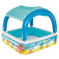 Bestway Lekpool med tak 140x140x114 cm blå 52192 - Bild 2