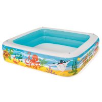 Bestway Lekpool med tak 140x140x114 cm blå 52192 - Bild 5