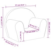 vidaXL Barnsoffa antracit mjuk plysch - Bild 8