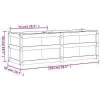 vidaXL Odlingslåda vaxbrun 150x50x50 cm massiv furu - Bild 11